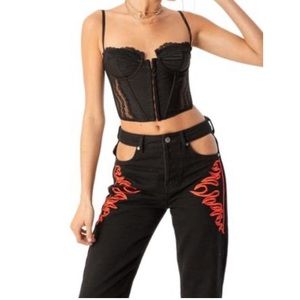 Edikted lace corset top size small